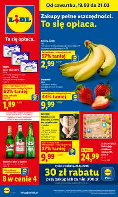 Lidl - gazetka promocyjna Oferta od czwartku od czwartku 19.03 do soboty 21.03
