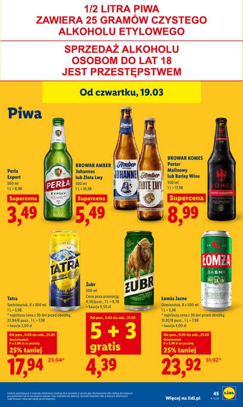 Lidl - gazetka promocyjna Oferta od czwartku od czwartku 19.03 do soboty 21.03 - strona 47