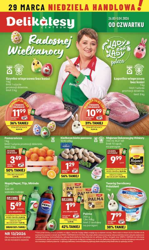 Delikatesy Centrum - gazetka promocyjna Gazetka  do środy 01.04