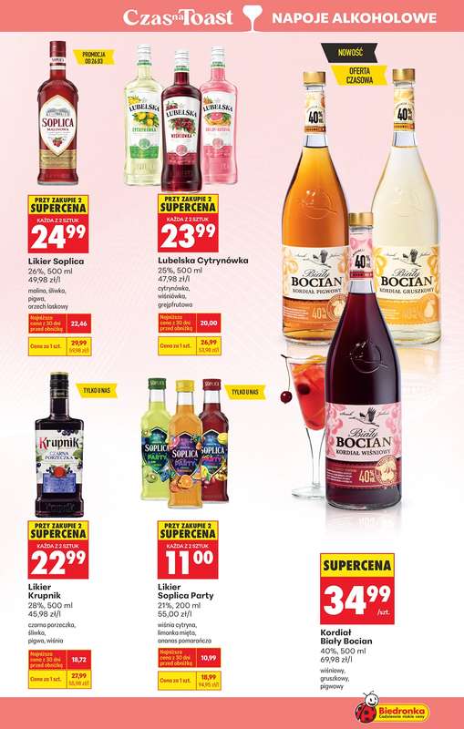 Biedronka - gazetka promocyjna Czas na toast od poniedziałku 23.03 do soboty 04.04 - strona 47