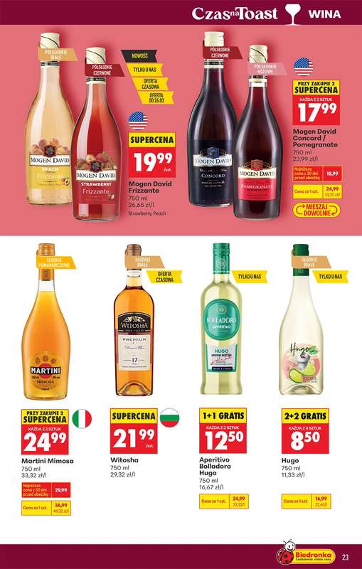 Biedronka - gazetka promocyjna Czas na toast od poniedziałku 23.03 do soboty 04.04 - strona 25
