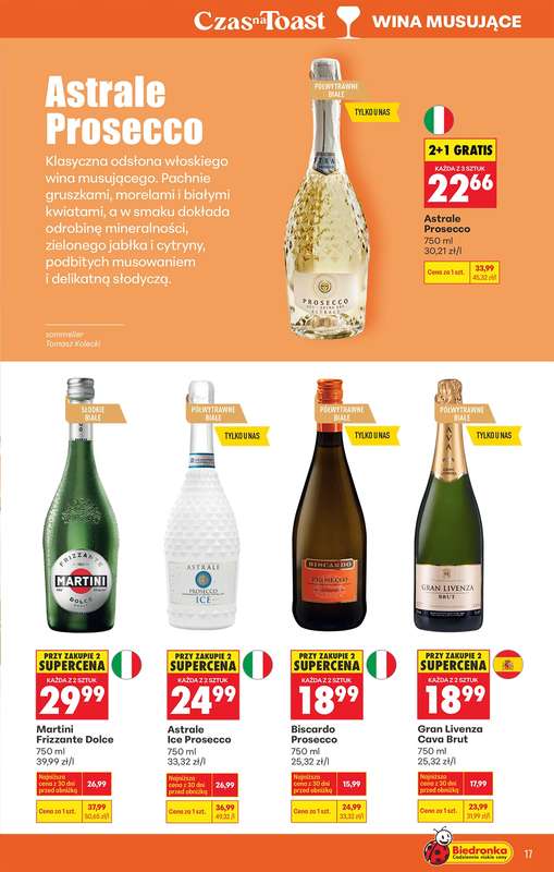 Biedronka - gazetka promocyjna Czas na toast od poniedziałku 23.03 do soboty 04.04 - strona 19