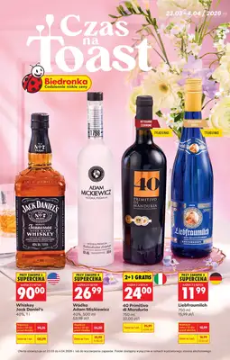 Biedronka - gazetka promocyjna Czas na toast od poniedziałku 23.03 do soboty 04.04