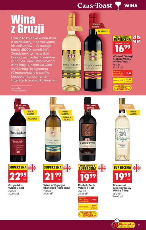 Biedronka - gazetka promocyjna Czas na toast od poniedziałku 23.03 do soboty 04.04 - strona 11