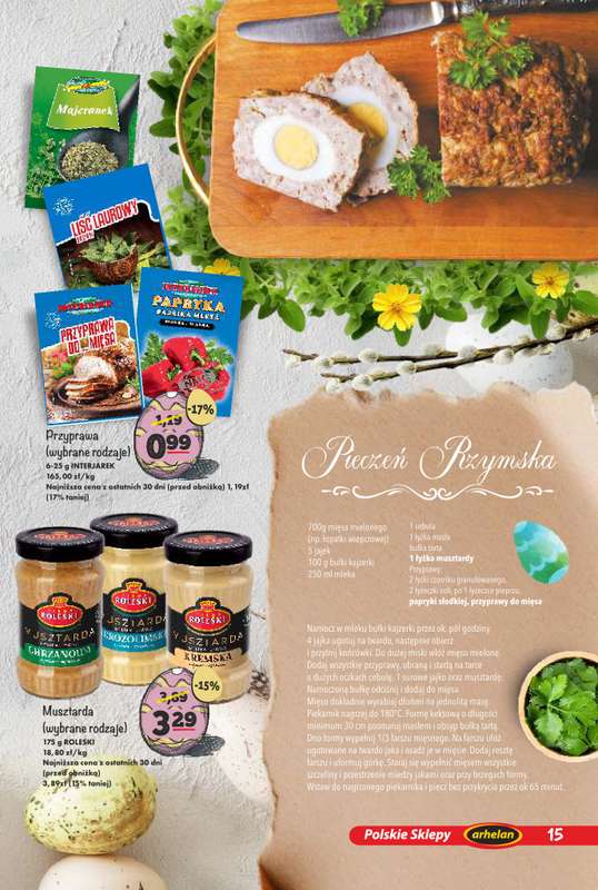 Arhelan - gazetka promocyjna Smaki Wielkanocy od poniedziałku 23.03 do niedzieli 12.04 - strona 15