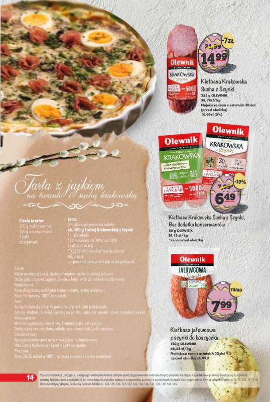 Arhelan - gazetka promocyjna Smaki Wielkanocy od poniedziałku 23.03 do niedzieli 12.04 - strona 14
