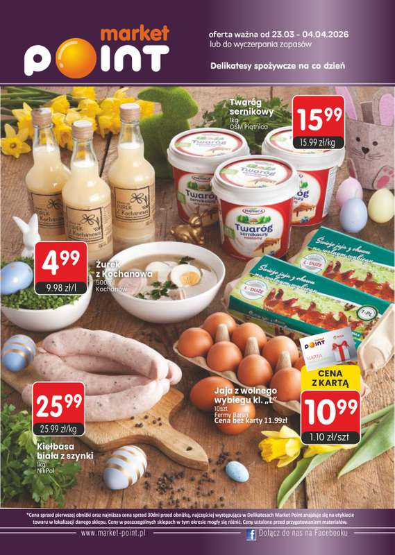 Market Point - gazetka promocyjna Gazetka od poniedziałku 23.03 do soboty 04.04