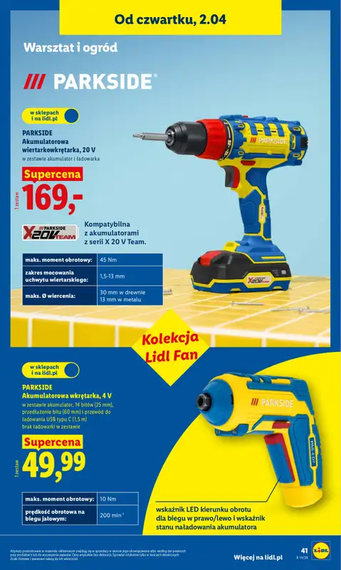 Lidl - gazetka promocyjna Katalog od poniedziałku 30.03 do soboty 04.04 - strona 47
