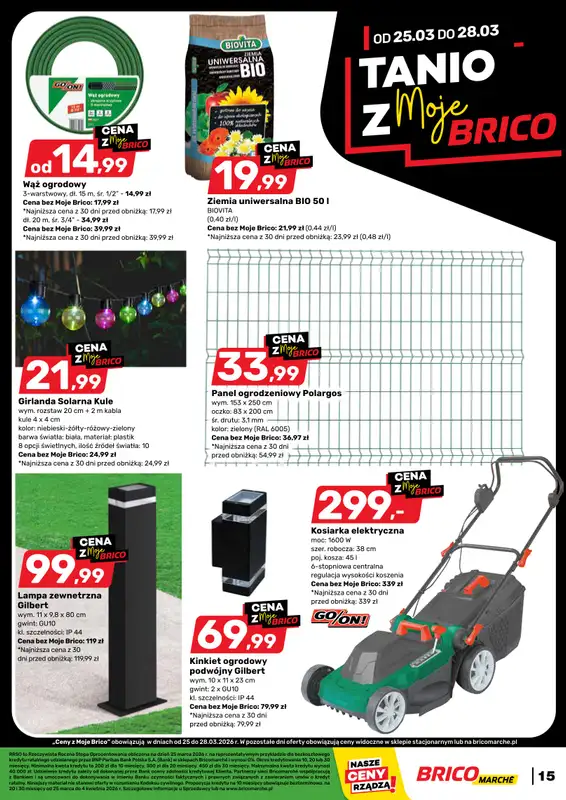 Bricomarche - gazetka promocyjna Gazetka od środy 25.03 do soboty 04.04 - strona 15
