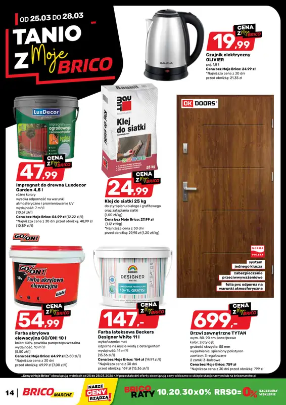 Bricomarche - gazetka promocyjna Gazetka od środy 25.03 do soboty 04.04 - strona 14