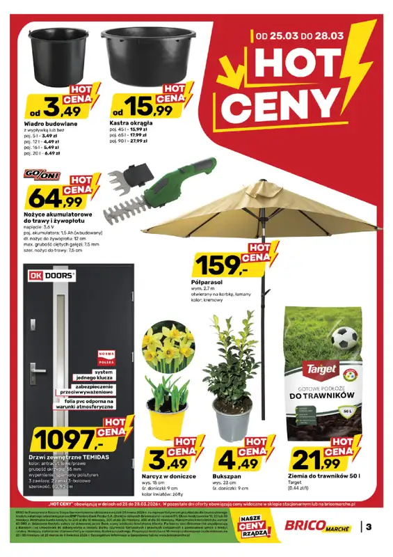 Bricomarche - gazetka promocyjna Hot ceny od środy 25.03 do soboty 28.03 - strona 3