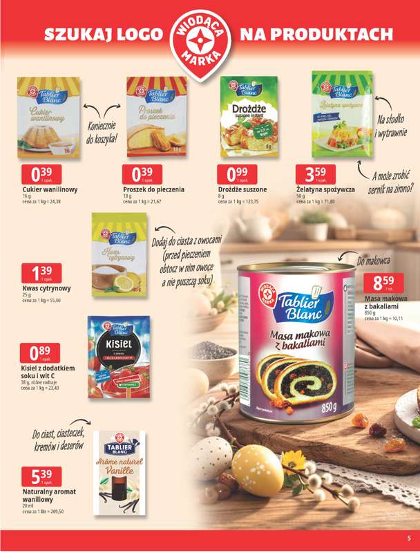 Leclerc - gazetka promocyjna Wielkanocne przygotowania od wtorku 24.03 do soboty 04.04 - strona 5