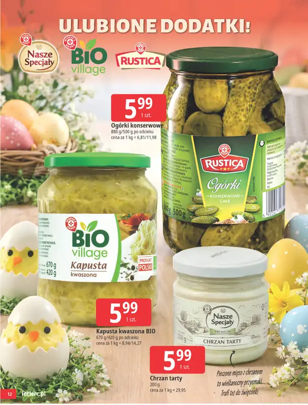 Leclerc - gazetka promocyjna Wielkanocne przygotowania od wtorku 24.03 do soboty 04.04 - strona 12