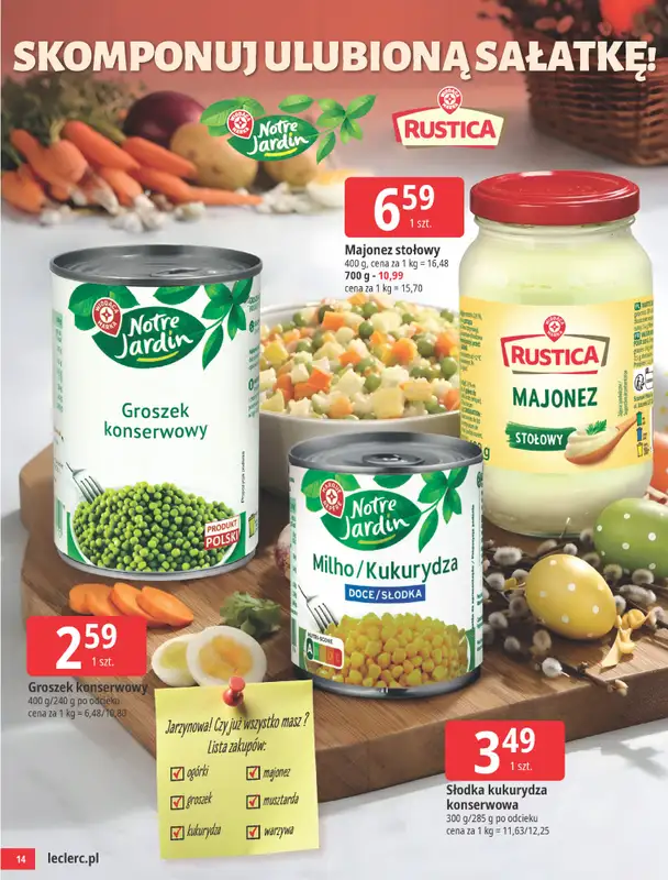 Leclerc - gazetka promocyjna Wielkanocne przygotowania od wtorku 24.03 do soboty 04.04 - strona 14