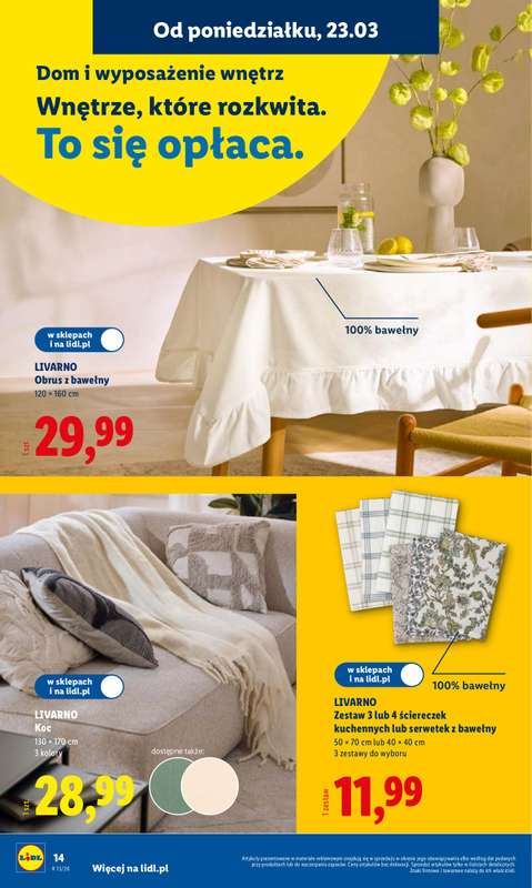 Lidl - gazetka promocyjna Katalog od poniedziałku 23.03 do niedzieli 29.03 - strona 14