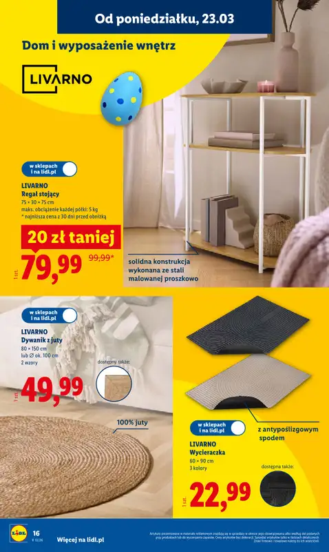 Lidl - gazetka promocyjna Katalog od poniedziałku 23.03 do niedzieli 29.03 - strona 16