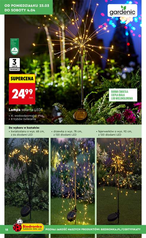 Biedronka - gazetka promocyjna Hity i Inspiracje do ogrodu od poniedziałku 23.03 do soboty 04.04 - strona 18