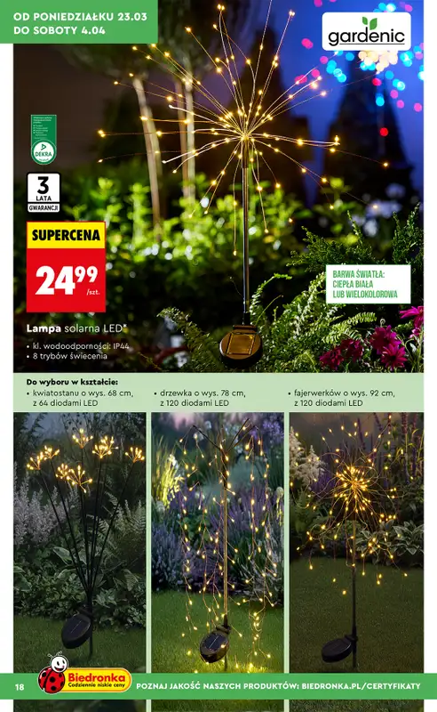 Biedronka - gazetka promocyjna Hity i Inspiracje do ogrodu od poniedziałku 23.03 do soboty 04.04 - strona 18