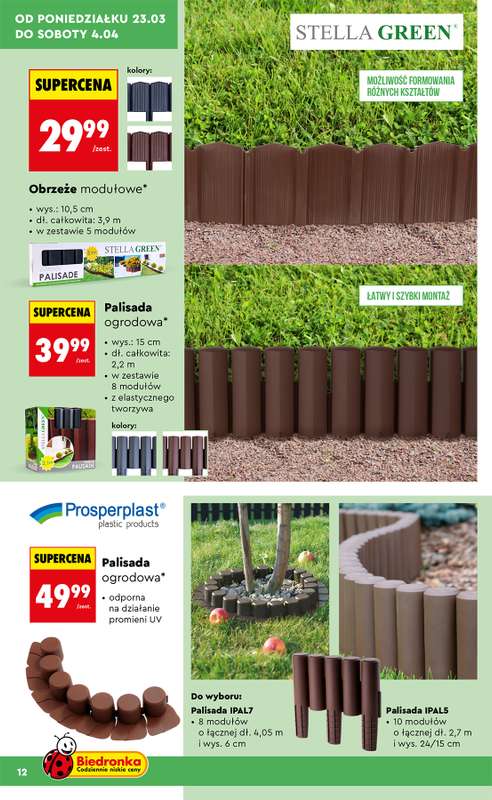 Biedronka - gazetka promocyjna Hity i Inspiracje do ogrodu od poniedziałku 23.03 do soboty 04.04 - strona 12