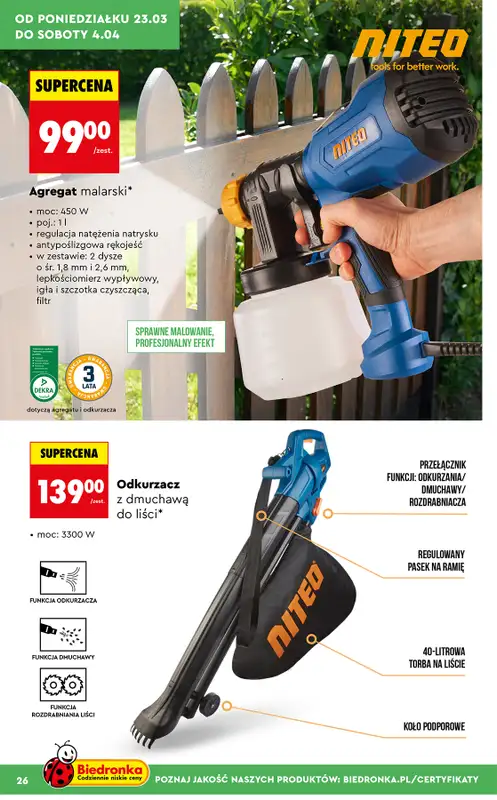 Biedronka - gazetka promocyjna Hity i Inspiracje do ogrodu od poniedziałku 23.03 do soboty 04.04 - strona 26