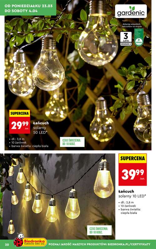 Biedronka - gazetka promocyjna Hity i Inspiracje do ogrodu od poniedziałku 23.03 do soboty 04.04 - strona 20