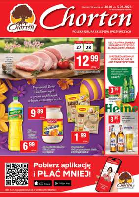 Chorten - gazetka promocyjna Gazetka Mazowsze Market od czwartku 26.03 do niedzieli 05.04