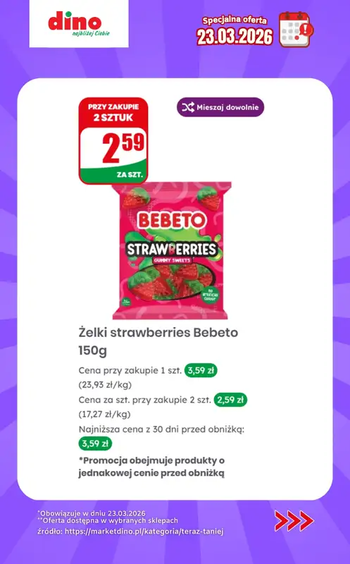 Dino - gazetka promocyjna Specjalna oferta na 23.03.2026 - promocje spoza gazetki od poniedziałku 23.03 do poniedziałku 23.03 - strona 11