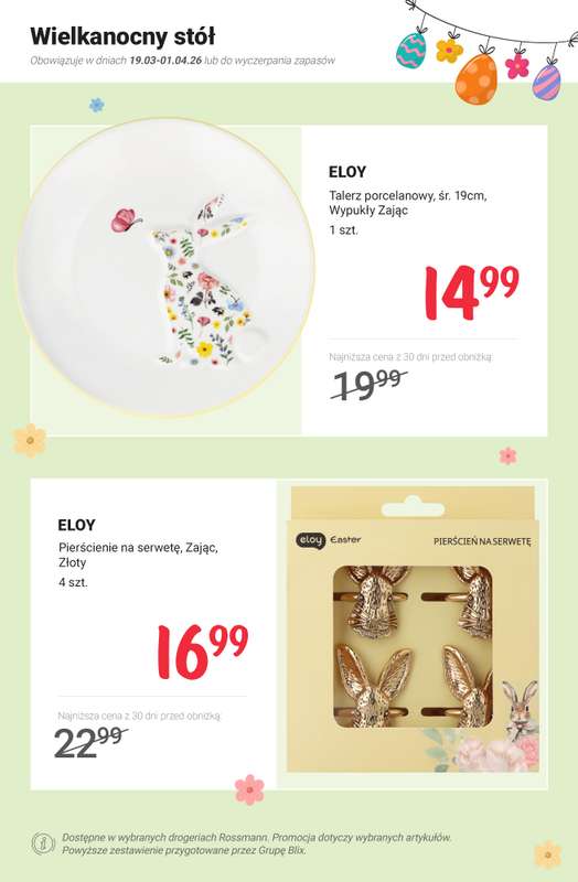 Rossmann - gazetka promocyjna Wielkanocne kolekcje na PROMOCJI - ceny już od 3,99 zł od poniedziałku 23.03 do środy 01.04 - strona 3