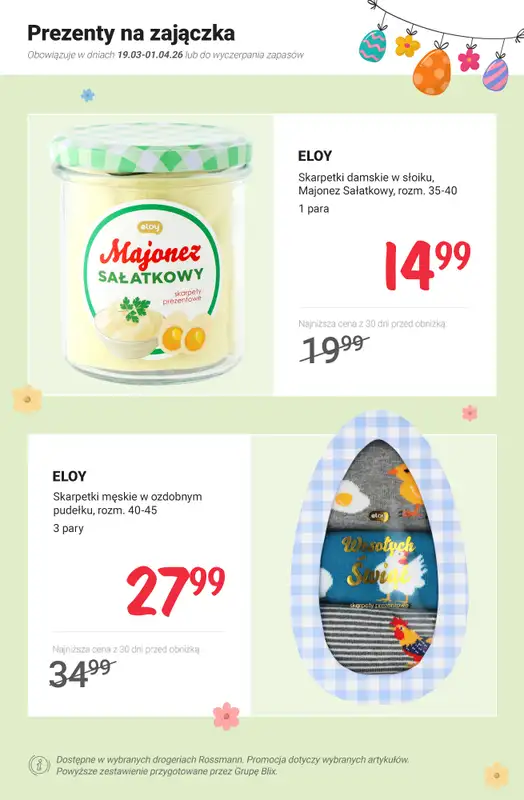 Rossmann - gazetka promocyjna Wielkanocne kolekcje na PROMOCJI - ceny już od 3,99 zł od poniedziałku 23.03 do środy 01.04 - strona 9