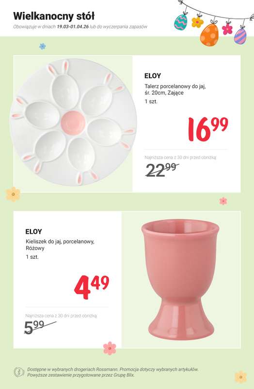 Rossmann - gazetka promocyjna Wielkanocne kolekcje na PROMOCJI - ceny już od 3,99 zł od poniedziałku 23.03 do środy 01.04 - strona 4