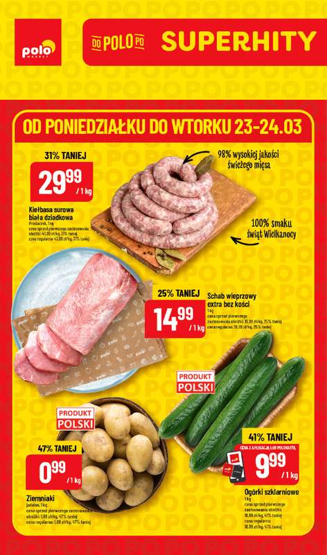 POLOmarket - gazetka promocyjna Super hity od poniedziałku 23.03 do wtorku 24.03