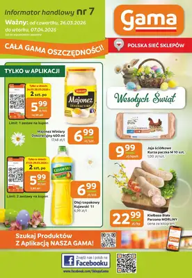Gama - gazetka promocyjna Gazetka od czwartku 26.03 do wtorku 07.04