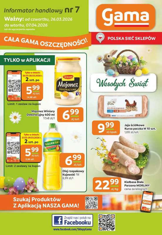 Gama - gazetka promocyjna Gazetka od czwartku 26.03 do wtorku 07.04