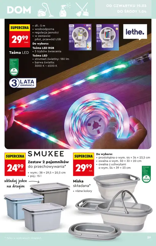 Biedronka - gazetka promocyjna Hity i inspiracje, od 14.03 od soboty 14.03 do środy 01.04 - strona 59