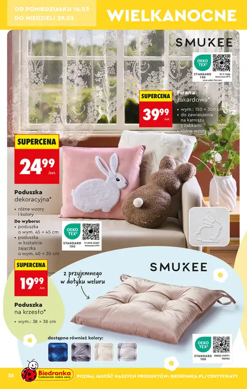 Biedronka - gazetka promocyjna Hity i inspiracje, od 14.03 od soboty 14.03 do środy 01.04 - strona 38
