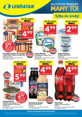 LEWIATAN - gazetka promocyjna W wielopakach taniej! od czwartku 26.03 do soboty 04.04