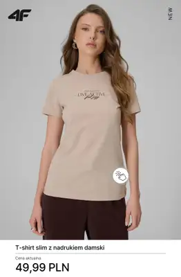 4F - gazetka promocyjna Koszulki bawełniane damskie - od 19,99 zł od poniedziałku 23.03  - strona 9