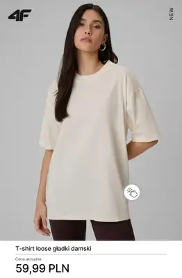 4F - gazetka promocyjna Koszulki bawełniane damskie - od 19,99 zł od poniedziałku 23.03  - strona 12
