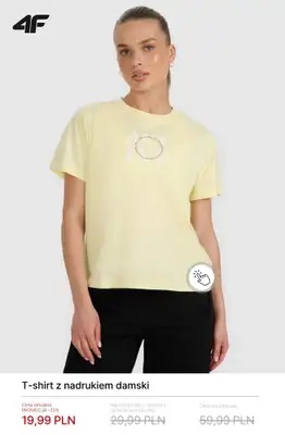 4F - gazetka promocyjna Koszulki bawełniane damskie - od 19,99 zł od poniedziałku 23.03  - strona 4