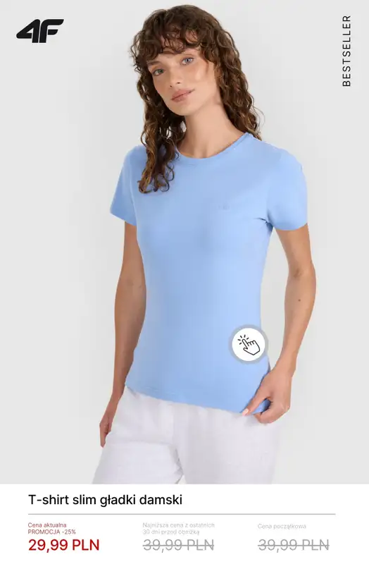 4F - gazetka promocyjna Koszulki bawełniane damskie - od 19,99 zł od poniedziałku 23.03  - strona 8