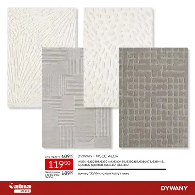 Abra Meble - gazetka promocyjna Sprawdź rabaty na dywany! od poniedziałku 23.03 do środy 08.04 - strona 10