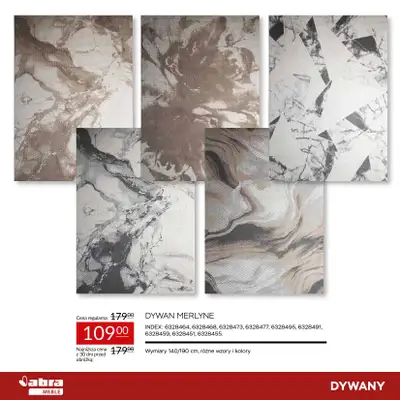 Abra Meble - gazetka promocyjna Sprawdź rabaty na dywany! od poniedziałku 23.03 do środy 08.04 - strona 4