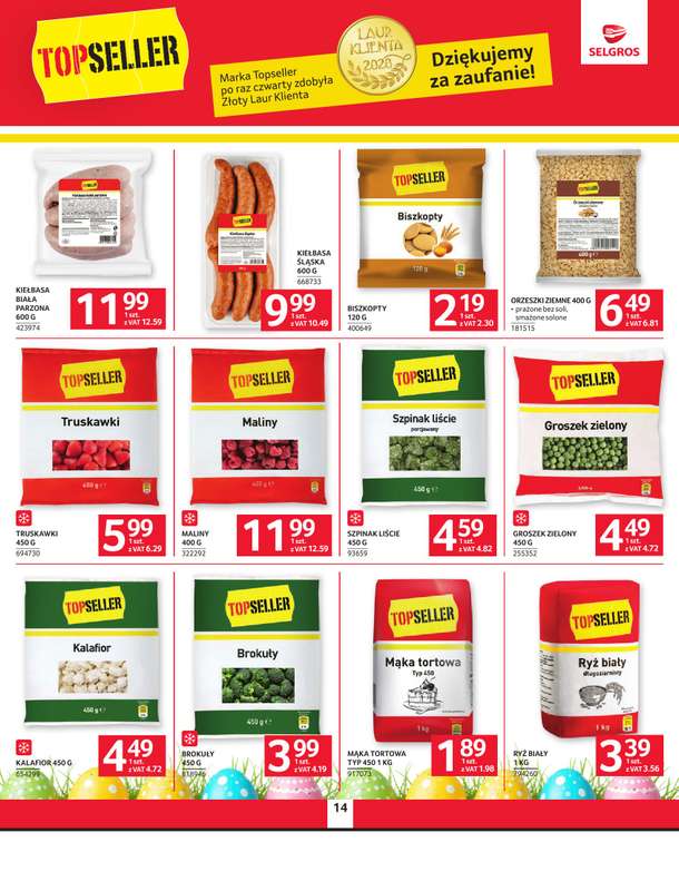 Selgros - gazetka promocyjna Oferta spożywcza od czwartku 26.03 do środy 08.04 - strona 14