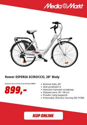 Rower ESPERIA SCIROCCO, 28" Biały