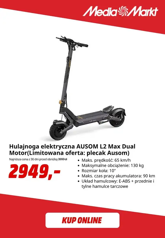 Media Markt - gazetka promocyjna Do -50% na wybrane rowery i hulajnogi od poniedziałku 23.03 do środy 01.04 - strona 8
