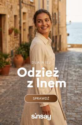 Sinsay - gazetka promocyjna Odzież z lnem - wiosenne inspiracje dla Niej od poniedziałku 23.03 do niedzieli 29.03