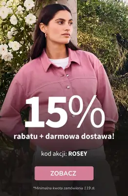 bonprix - gazetka promocyjna 15% rabatu + darmowa dostawa z KODEM! od poniedziałku 23.03 do wtorku 24.03
