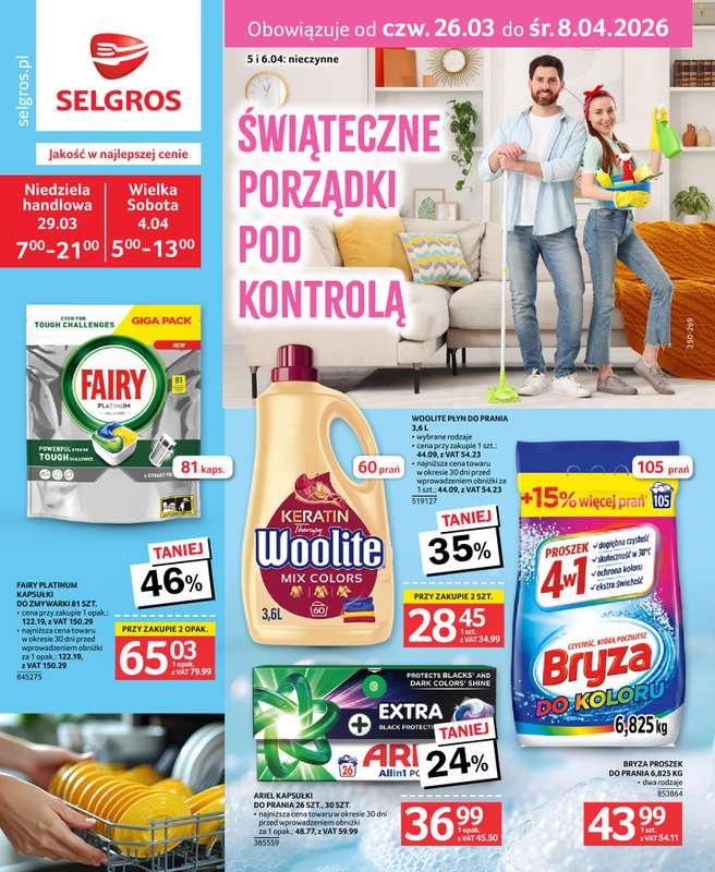 Selgros - gazetka promocyjna Katalog Sprzątanie od czwartku 26.03 do środy 08.04