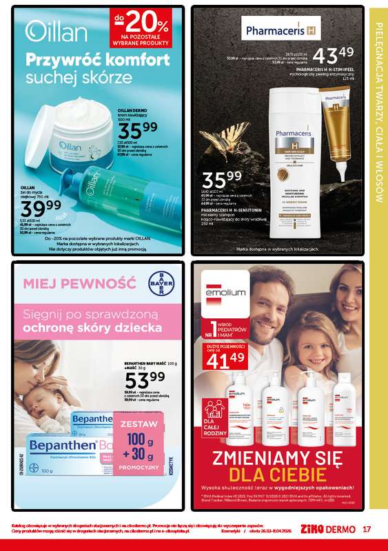 Ziko Dermo - gazetka promocyjna Gazetka Wiosenna odnowa skóry od czwartku 26.03 do środy 08.04 - strona 17
