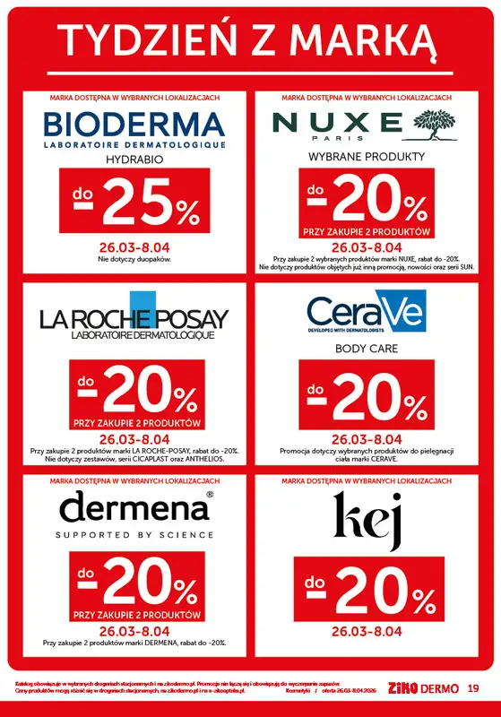 Ziko Dermo - gazetka promocyjna Gazetka Wiosenna odnowa skóry od czwartku 26.03 do środy 08.04 - strona 19